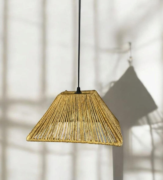Pendente Luminária Lustre De Teto Rústico Sisal Qd Pq 15 A x 25 L