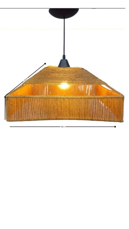 Luminária Pendente Lustre de Teto Rústico Enseada Aberta