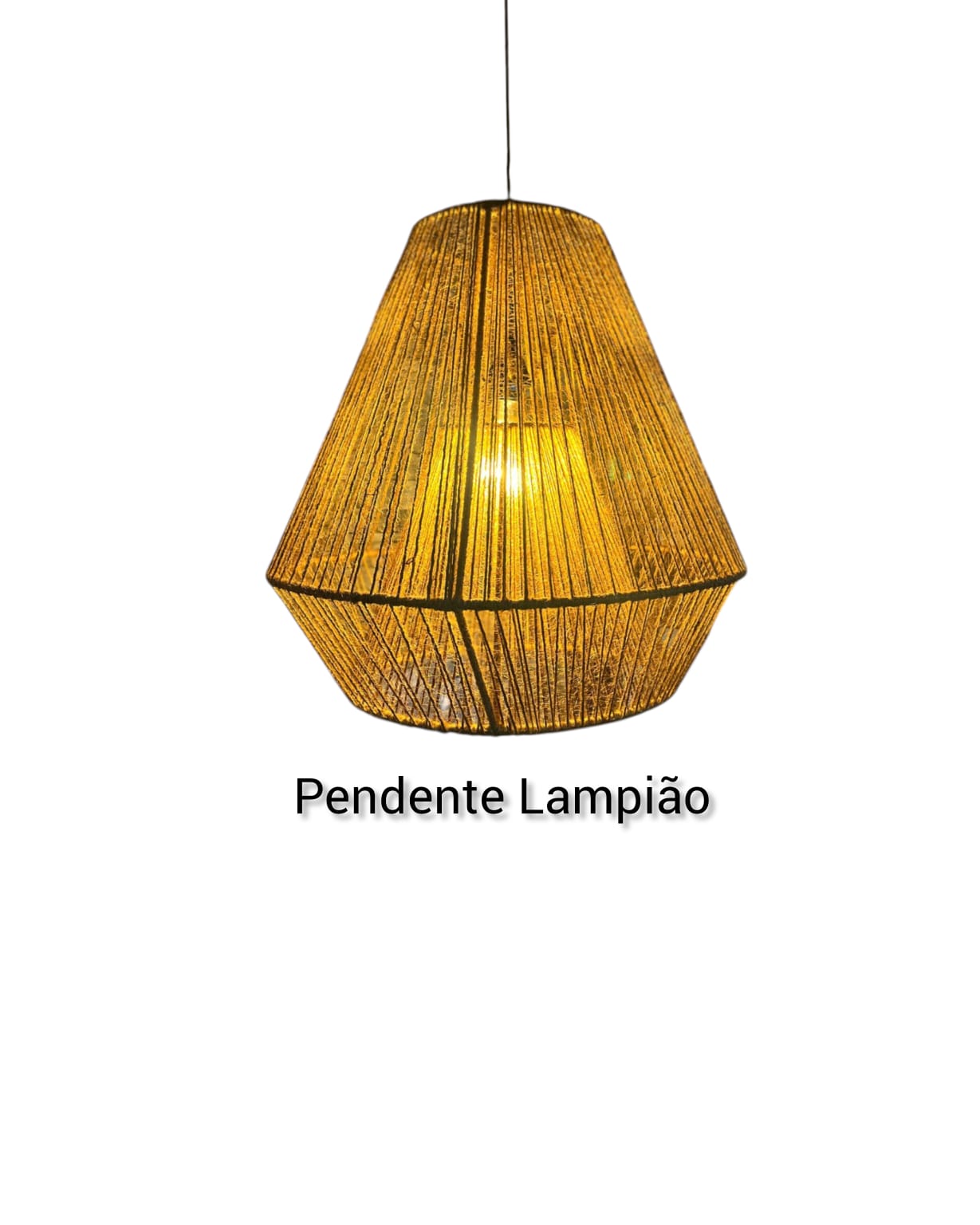 Luminária Pendente Lustre De Teto Rústico Lampião 50x50