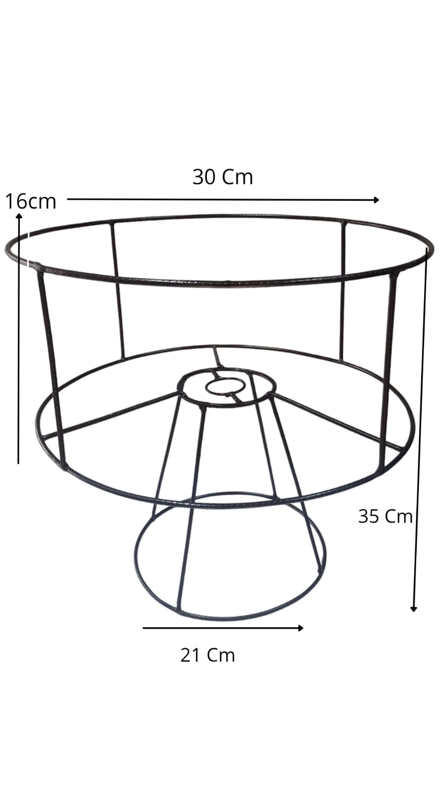 Estrutura Aramado De Ferro Para Luminária de Mesa 35 Largura X 30 Altura