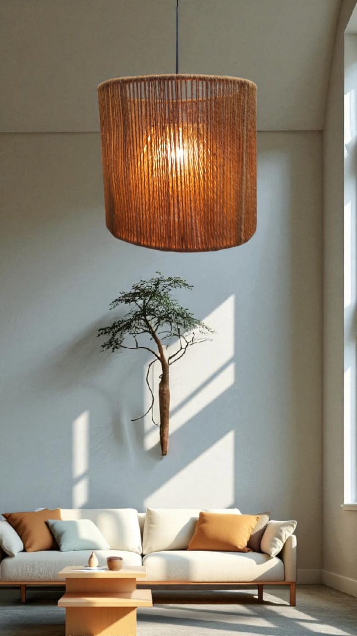 Luminária Pendente Lustre Teto Redondo C/Cúpula Interno 30x35