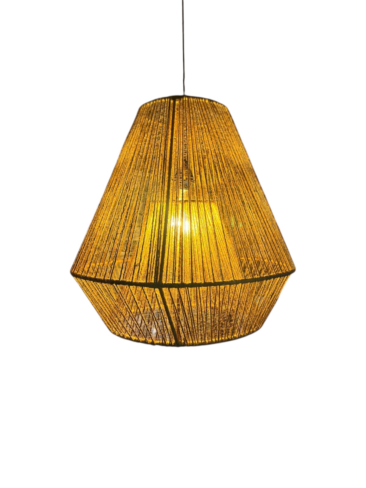 Luminária Pendente Lustre De Teto Rústico Lampião 50x50
