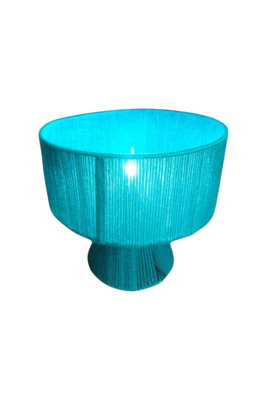 Abajur De Mesa Clean de cabeceira Redondo Azul 35x30